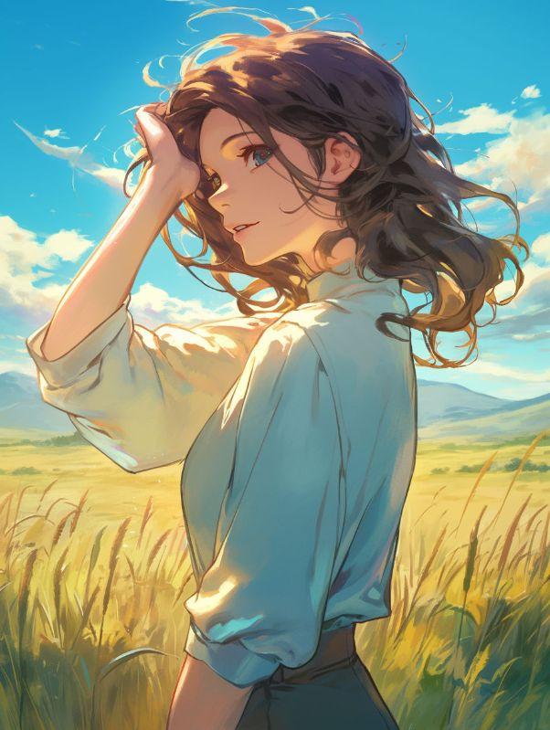 晓月疏疏春山淡